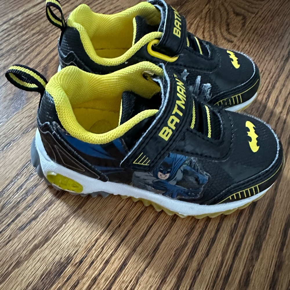 Batman Kids Sneakers - Black, Yellow, and Blue